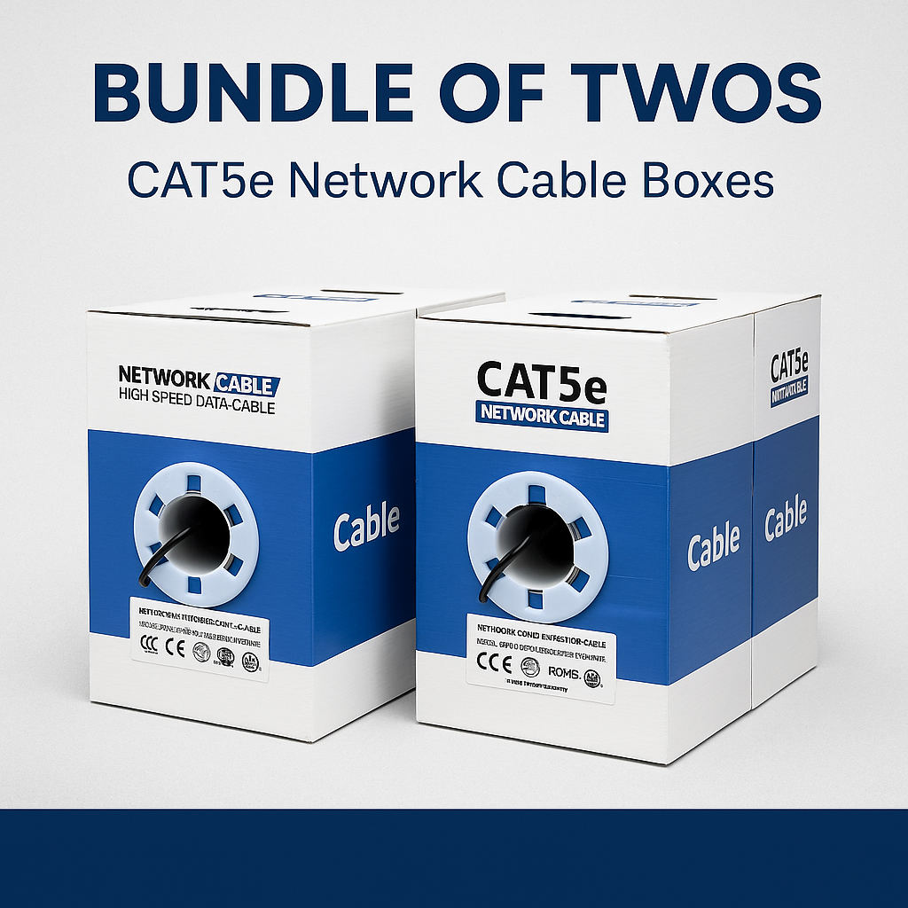PatchHub 1000ft Cat5e Ethernet cable box for wired networking and IT installations