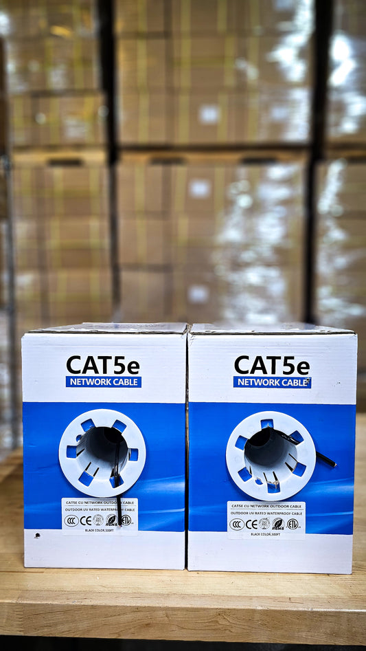 Dual Pack – 1000ft Outdoor Cat5e Ethernet Cable (2x 500ft)