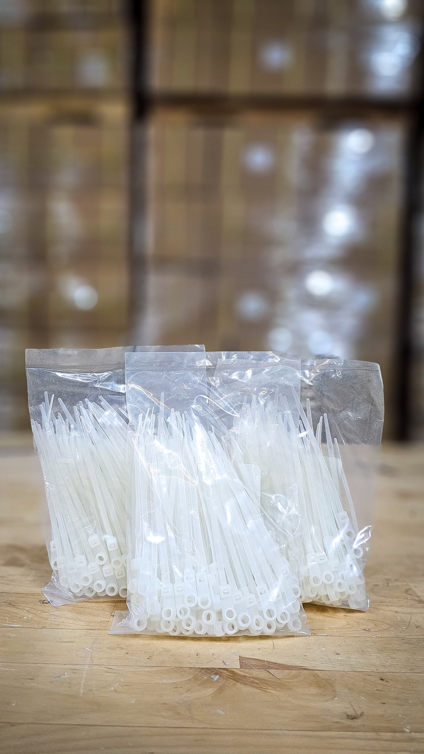 PatchHub Mountable Head Cable Ties – 100 Pack, White | 110mm x 3.5mm Nylon Zip Ties