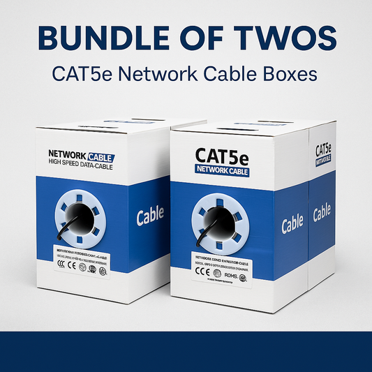 PatchHub 1000ft Cat5e Ethernet cable box for wired networking and IT installations